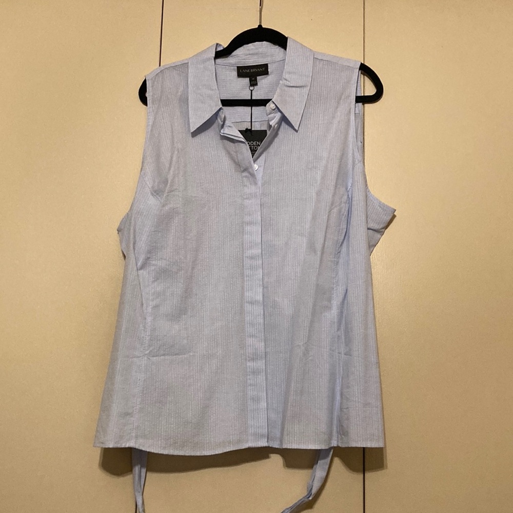 Lane Bryant Sleeveless Blouse with Waist Tie Size 24 NWT